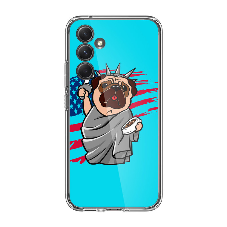 4th of July, Independence day Pug Samsung Galaxy A54 5G Case