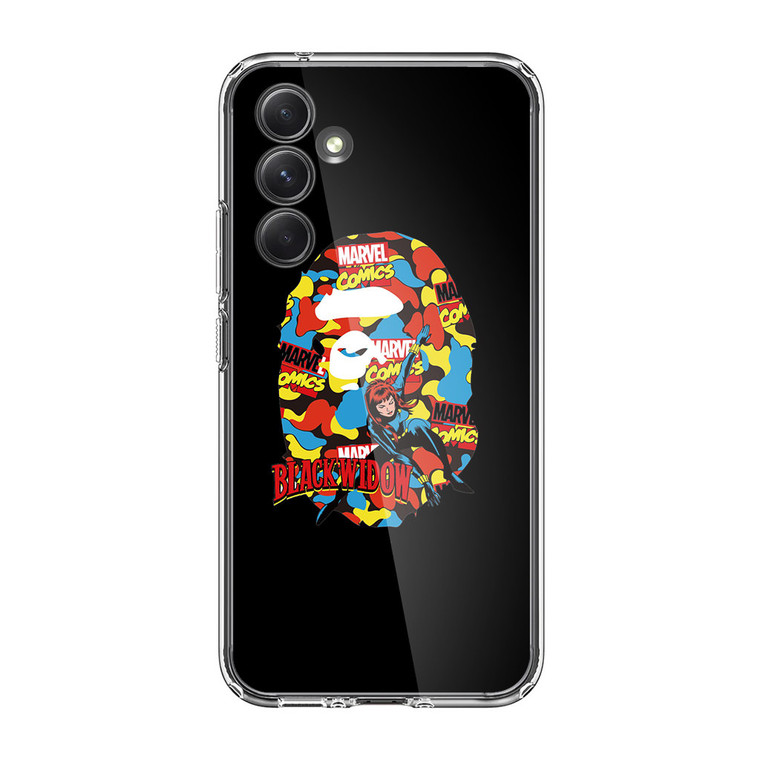 Marvel X Bape Black Widow Samsung Galaxy A54 5G Case