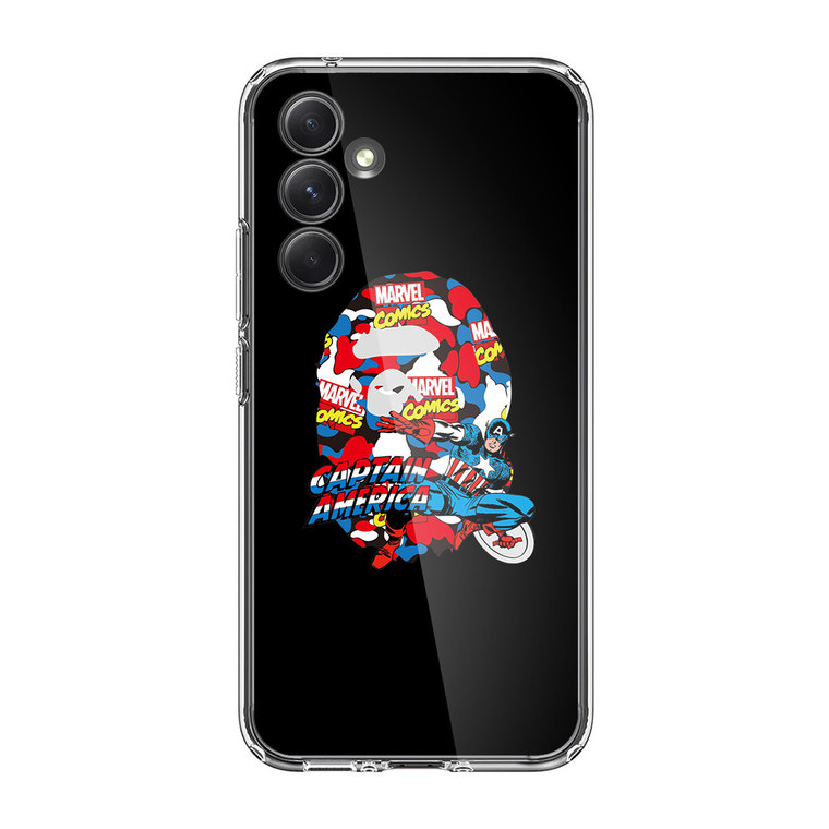 Marvel X Bape Captain America Samsung Galaxy A54 5G Case