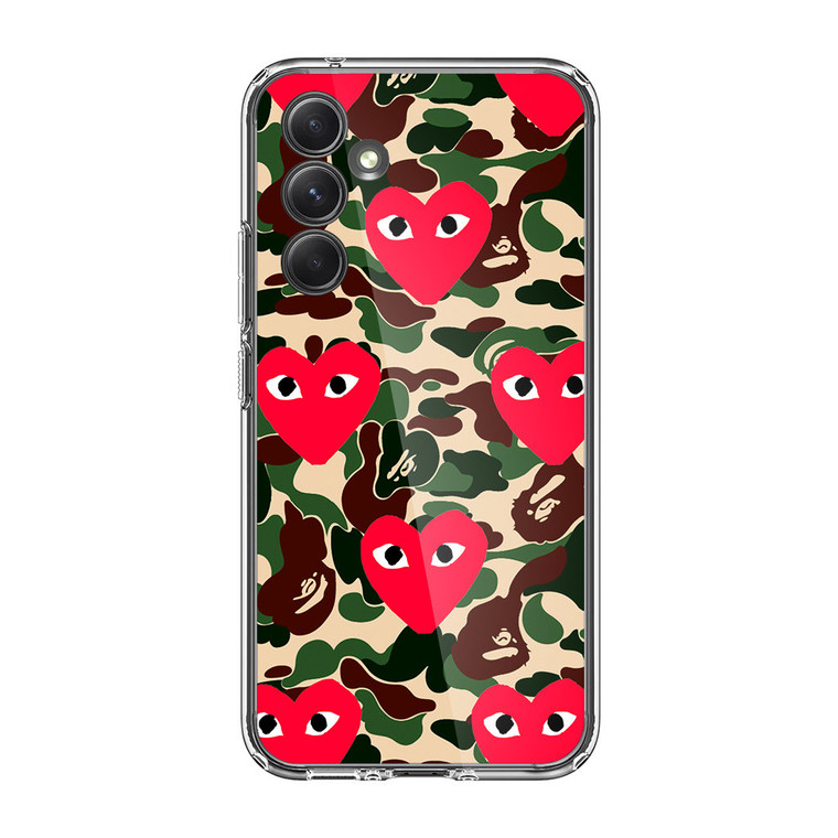 Bape x Comme Des Garcon Camo Samsung Galaxy A54 5G Case