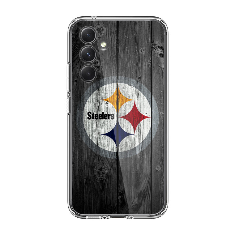 Pittsburgh Steelers Wood Samsung Galaxy A54 5G Case