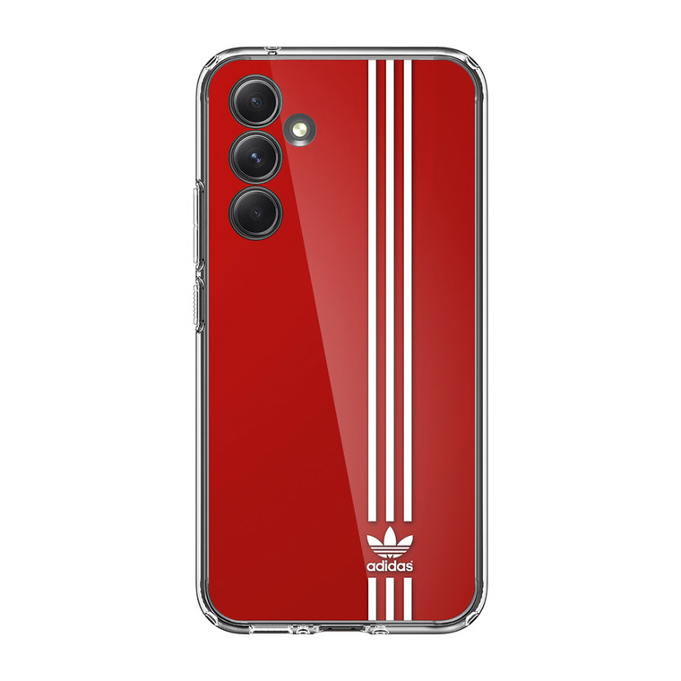 Brand Adidas Red White Sport Samsung Galaxy A54 5G Case