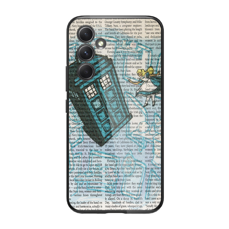 Alice In Wonderland, Tardis Doctor Who Samsung Galaxy A34 5G Case