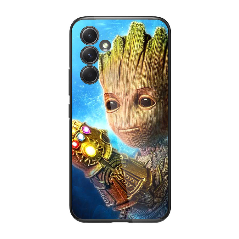 Baby Groot Using the Knob of Infinity Samsung Galaxy A34 5G Case