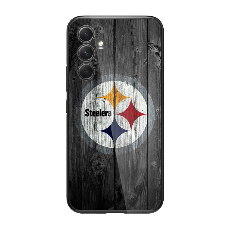 Pittsburgh Steelers Wood Samsung Galaxy A34 5G Case