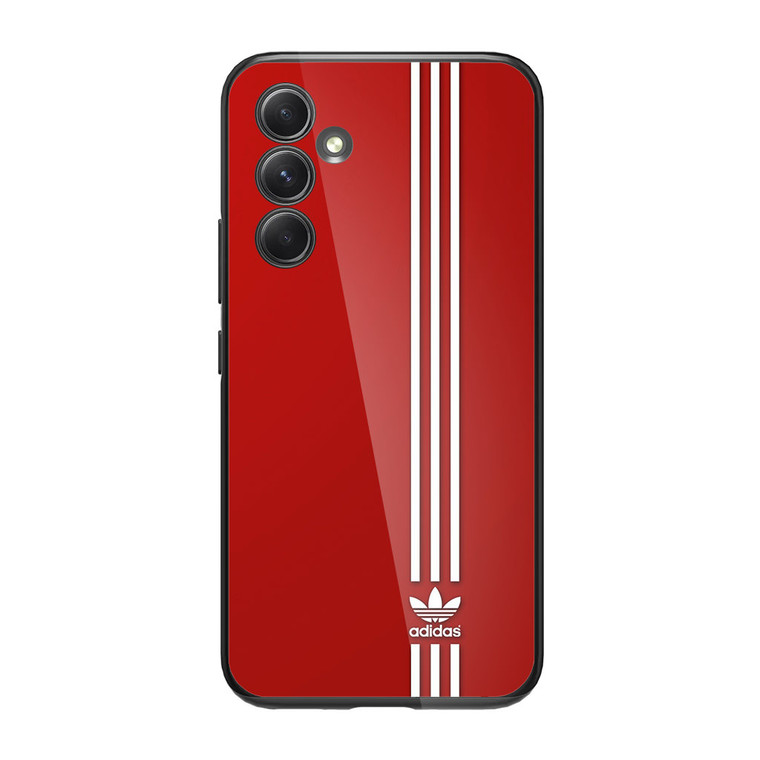 Brand Adidas Red White Sport Samsung Galaxy A34 5G Case
