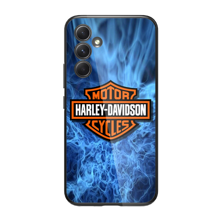 Harley Davidson Blue Flame Samsung Galaxy A34 5G Case