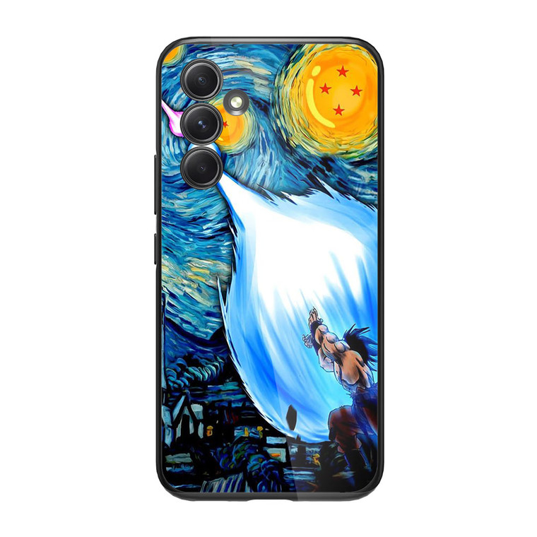 Dragon Ball Goku Kamehameha in Starry Night Samsung Galaxy A34 5G Case