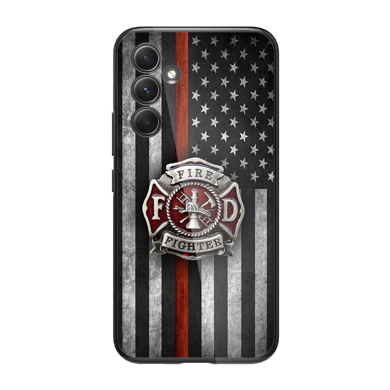 Fire Fighter Fire Rescue Department Samsung Galaxy A34 5G Case