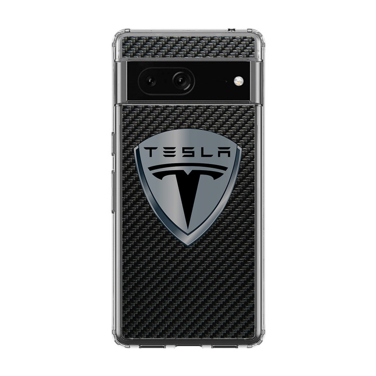 Tesla Motors Logo Carbon Google Pixel 7A Case