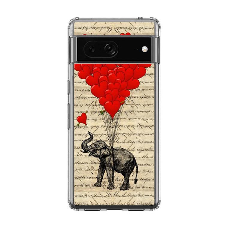 Elephant and heart Google Pixel 7A Case