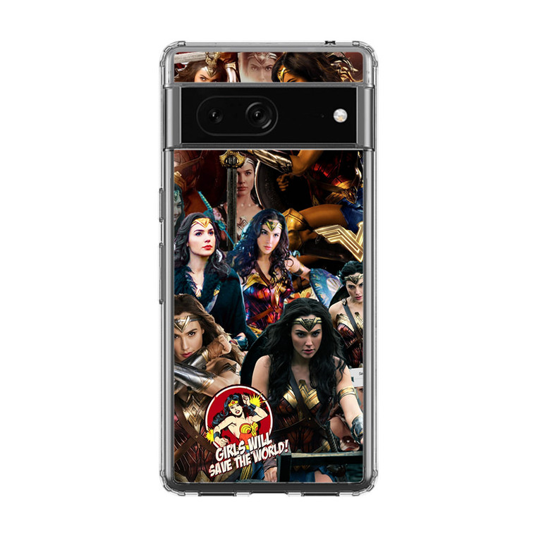 Wonder Woman Collage Google Pixel 7A Case