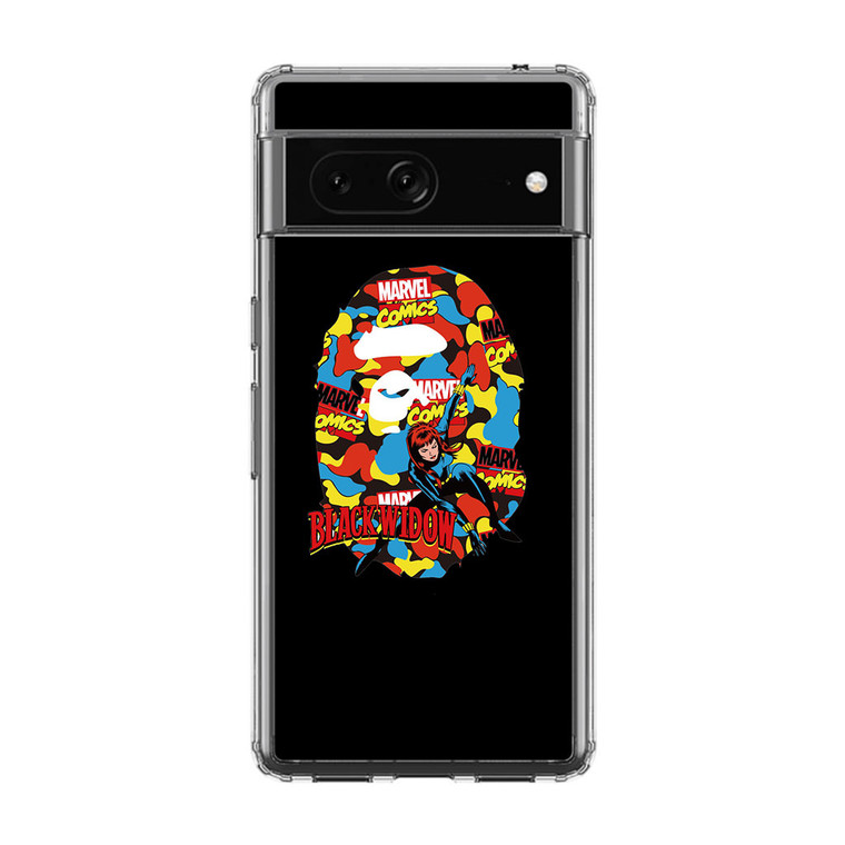 Marvel X Bape Black Widow Google Pixel 7A Case