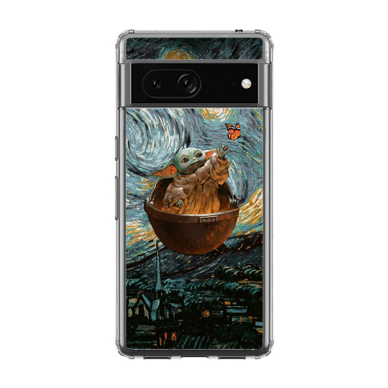 Babby Yoda Starry Night Google Pixel 7A Case