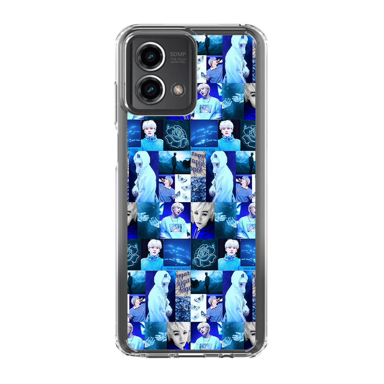 BTS Suga Blue Aesthetic Collage Motorola Moto G Stylus 5G (2023) Case