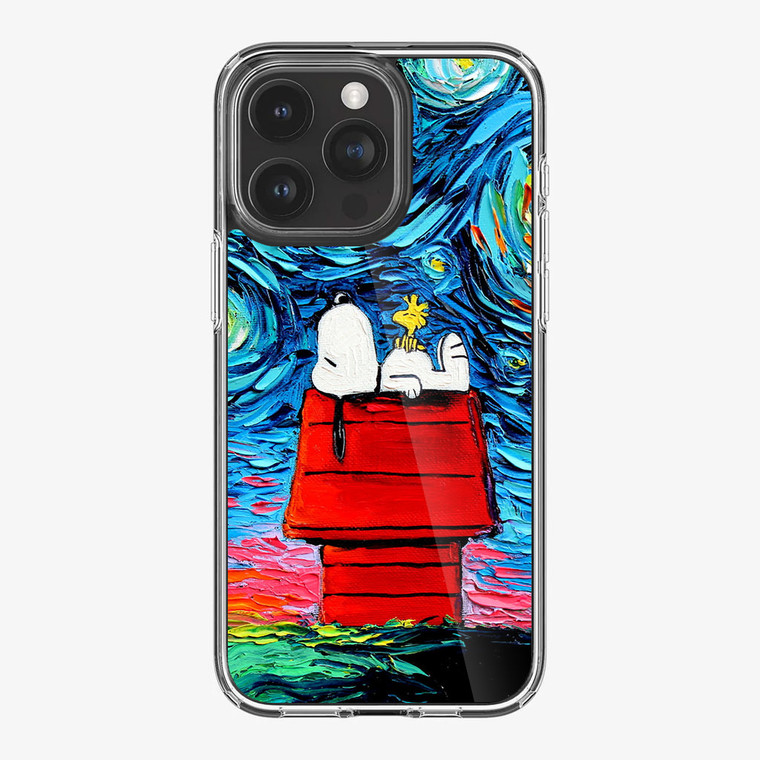 Snoopy Starry Night Van Gogh iPhone 15 Pro Case