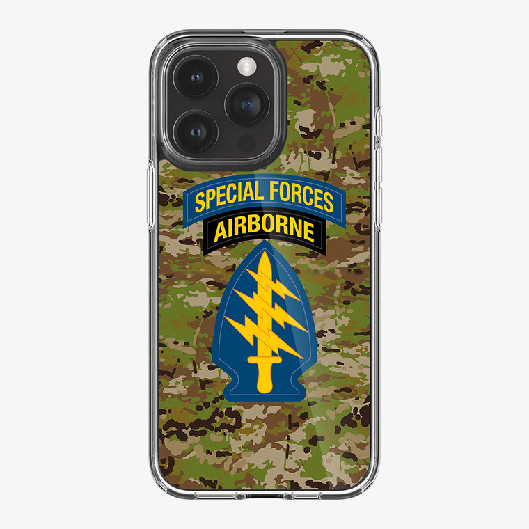 Camouflage Special Forces Airbone Military iPhone 15 Pro Case