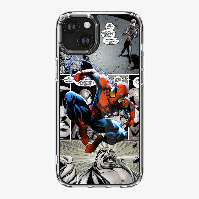 Spiderman Comics Wallpaper iPhone 15 Plus Case