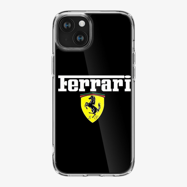 Ferrari Black Logo iPhone 15 Plus Case