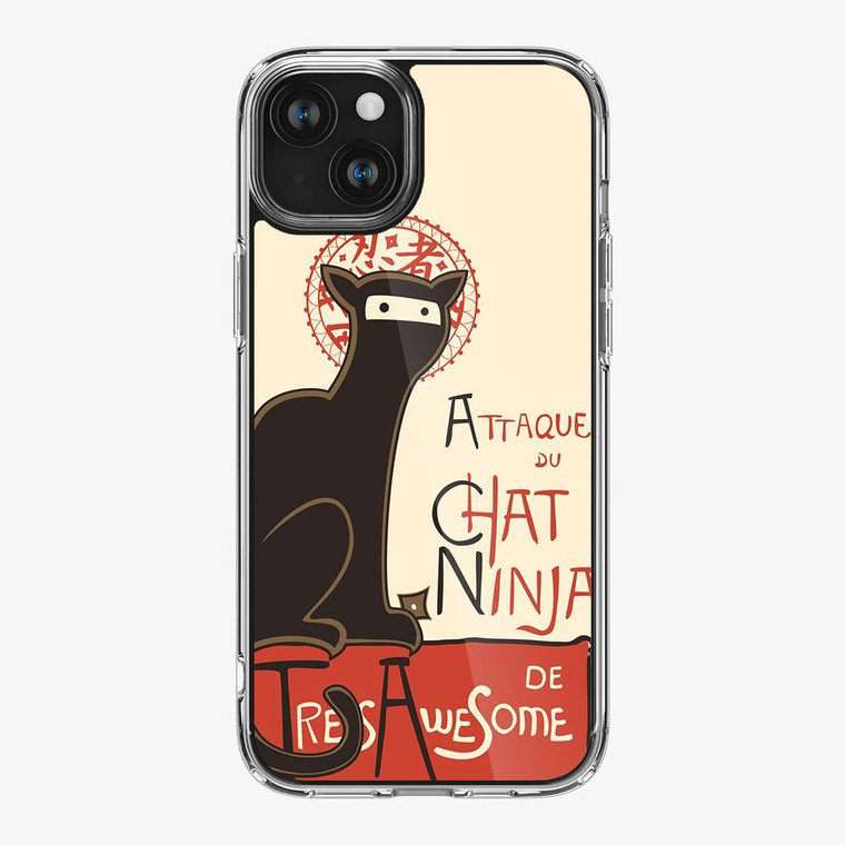 A French Ninja Cat iPhone 15 Plus Case
