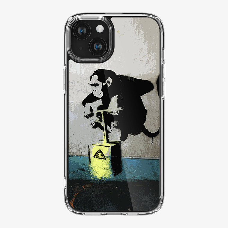 Banksy Monkey iPhone 15 Plus Case