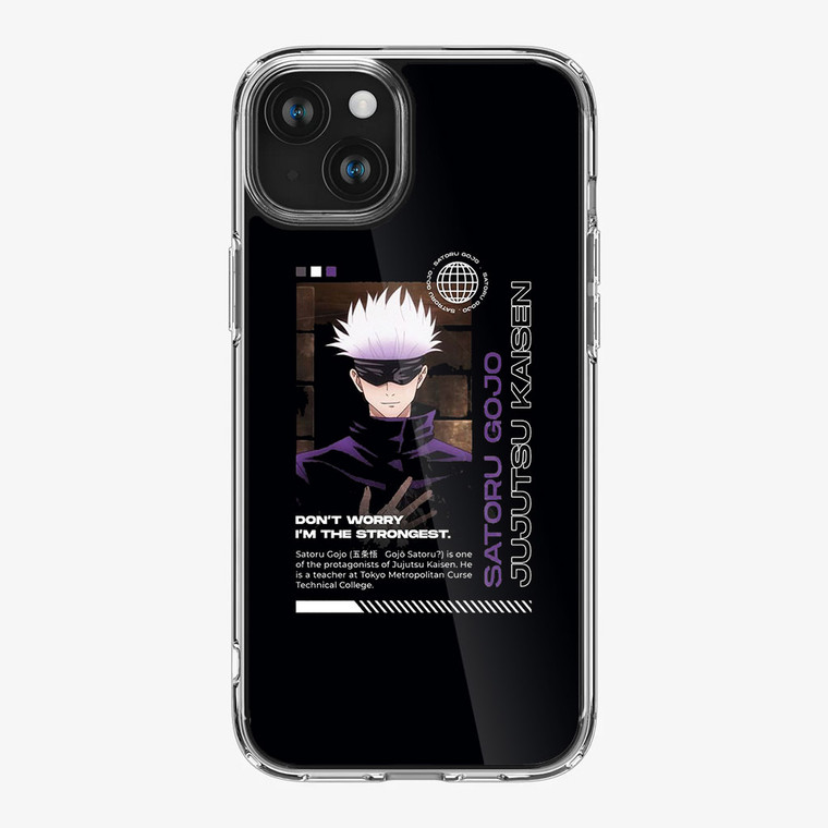 Satoru Gojo Jujutsu Kaisen iPhone 15 Plus Case