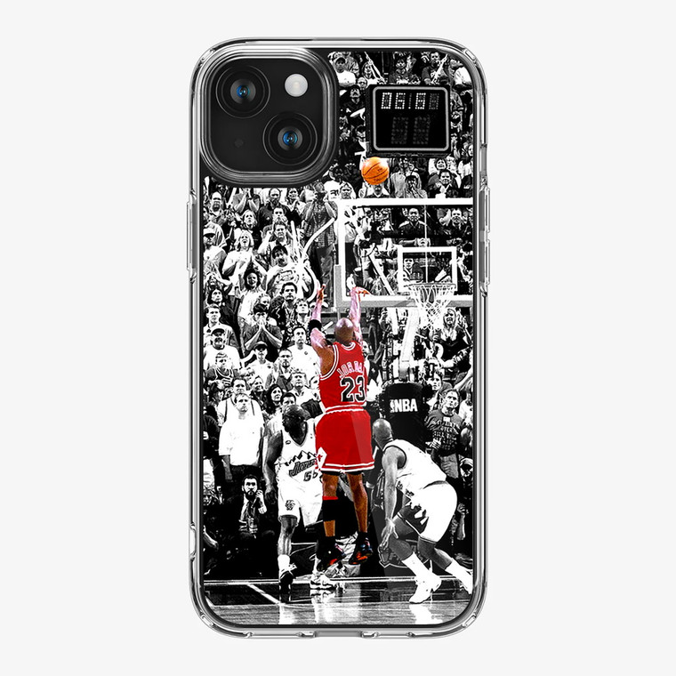 Michael Jordan Shoot in NBA iPhone 15 Plus Case