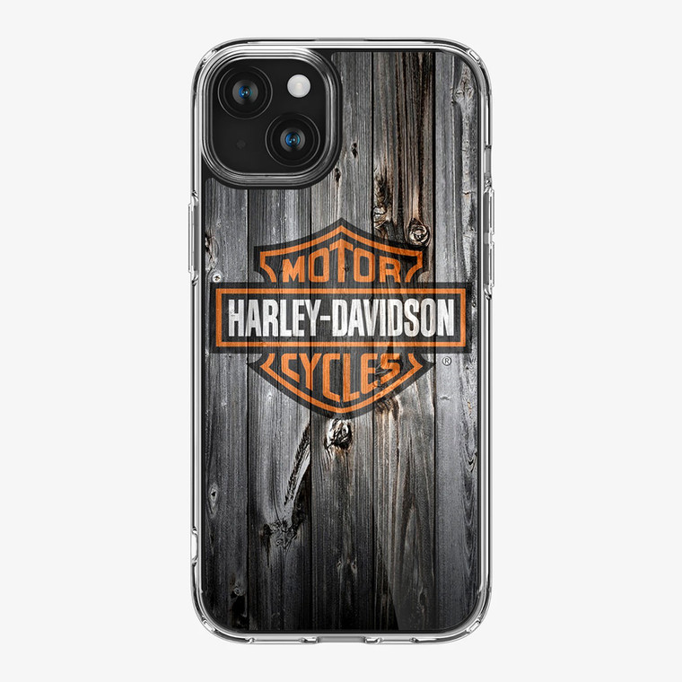 Harley Davidson Wood Art iPhone 15 Plus Case
