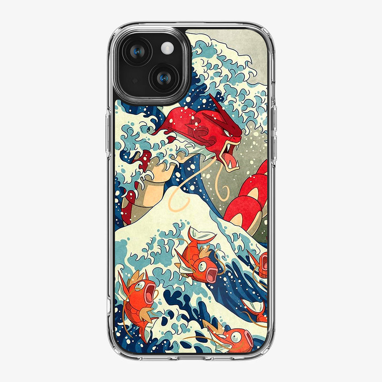 The Great Wave Of Kanto Pokemon iPhone 15 Plus Case