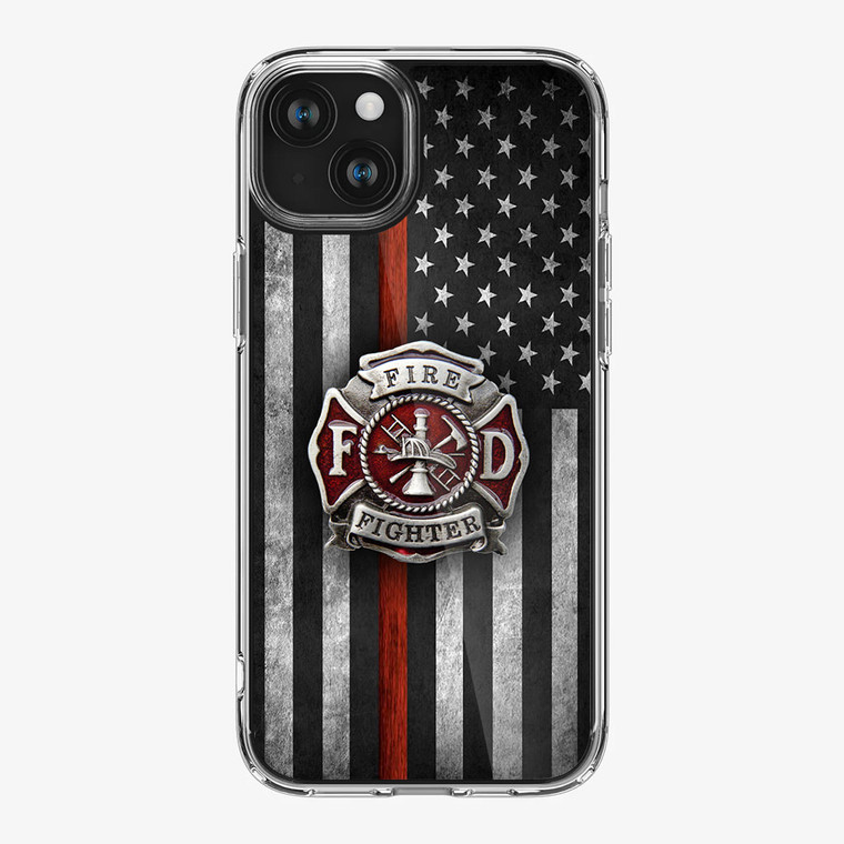 Fire Fighter Fire Rescue Department iPhone 15 Plus Case