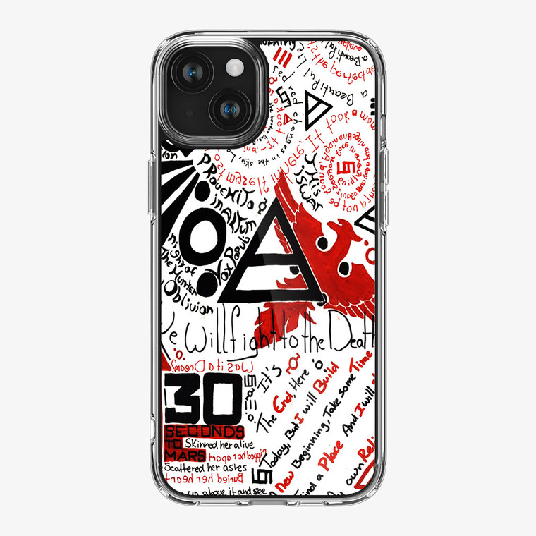 30 Second to Mars Quotes iPhone 15 Case