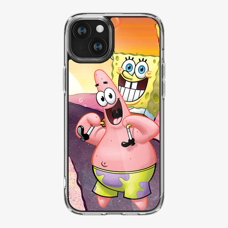 Spongebob and Pattrick iPhone 15 Case