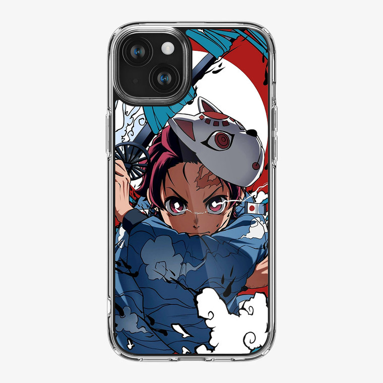 Tanjro Demon Slayer Fox Mask iPhone 15 Case