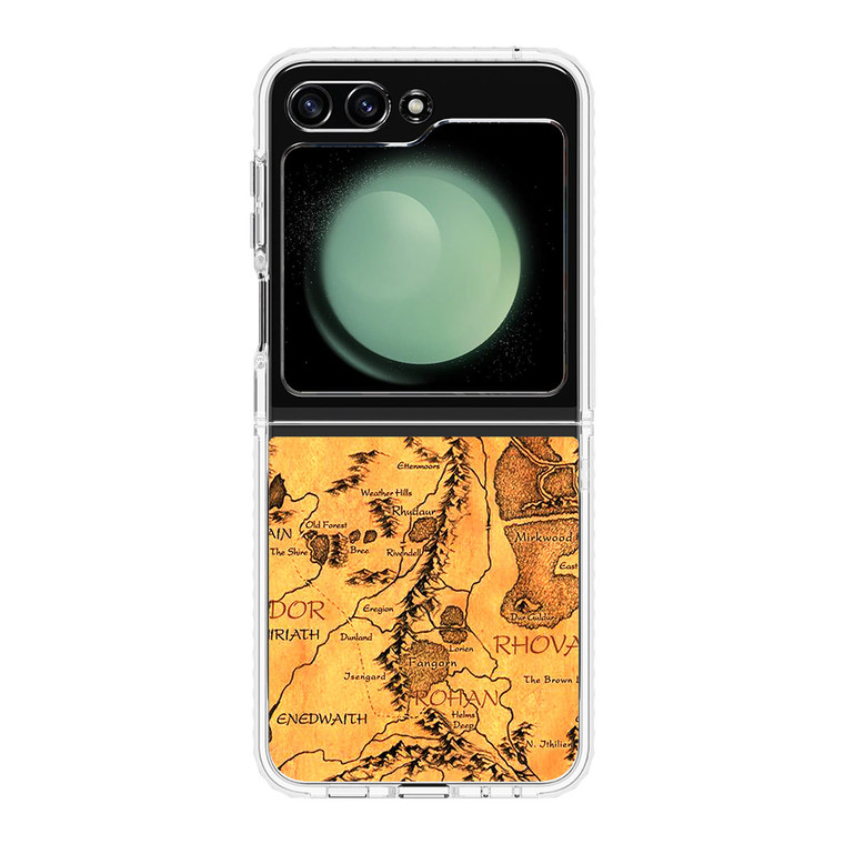 Middle Earth Map The Hobbit Samsung Galaxy Z Flip 5 Case