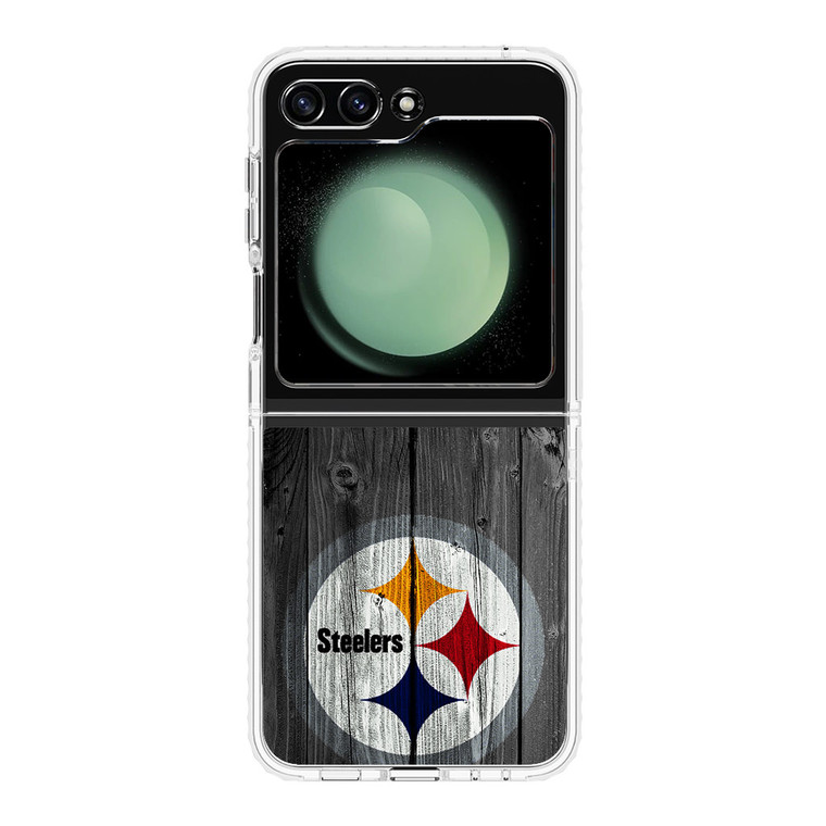 Pittsburgh Steelers Wood Samsung Galaxy Z Flip 5 Case