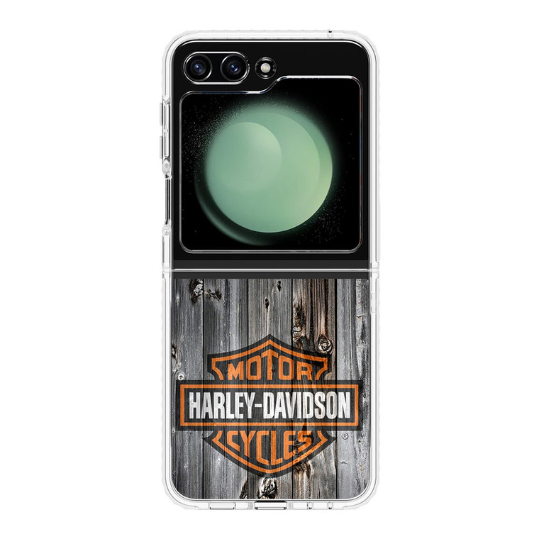 Harley Davidson Wood Art Samsung Galaxy Z Flip 5 Case