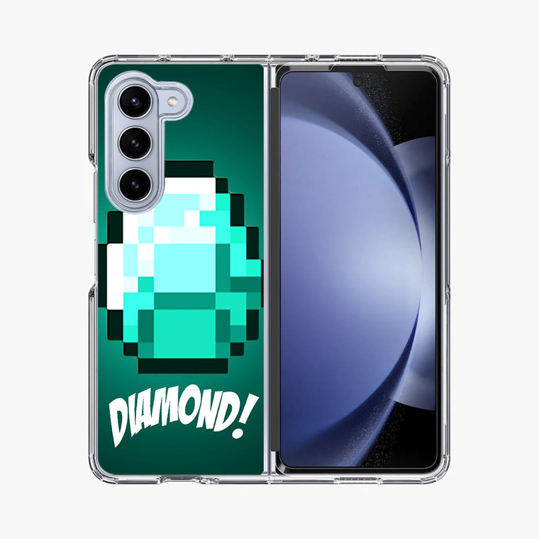 Diamond Minecraft Samsung Galaxy Z Fold 5 Case