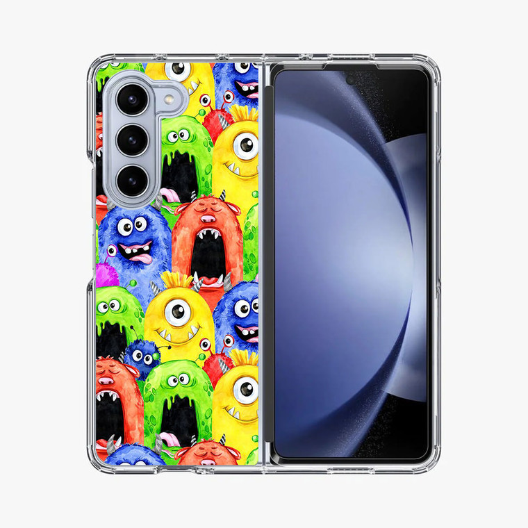 Monster Watercolor art Samsung Galaxy Z Fold 5 Case