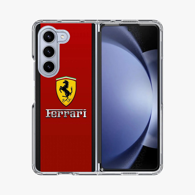 Ferrari Logo Red Carbon Samsung Galaxy Z Fold 5 Case