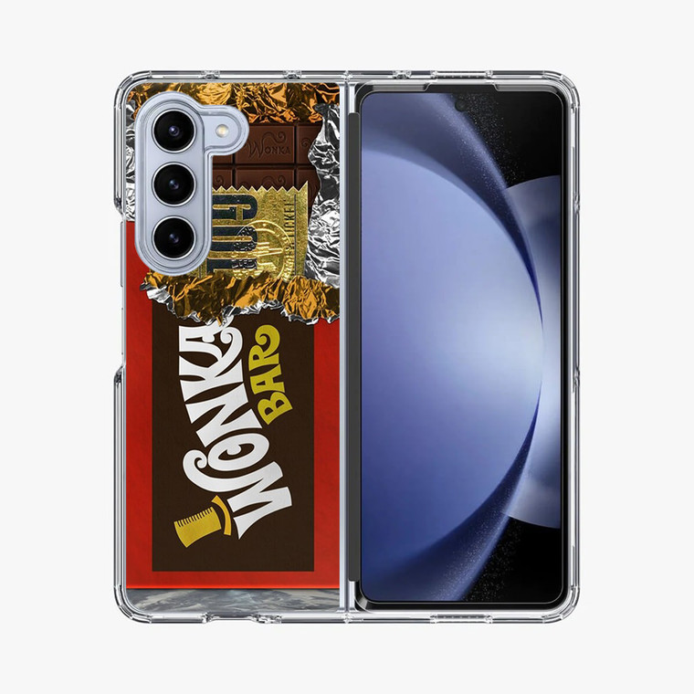 Wonka Chocolate Bar With Golden Ticket Samsung Galaxy Z Fold 5 Case