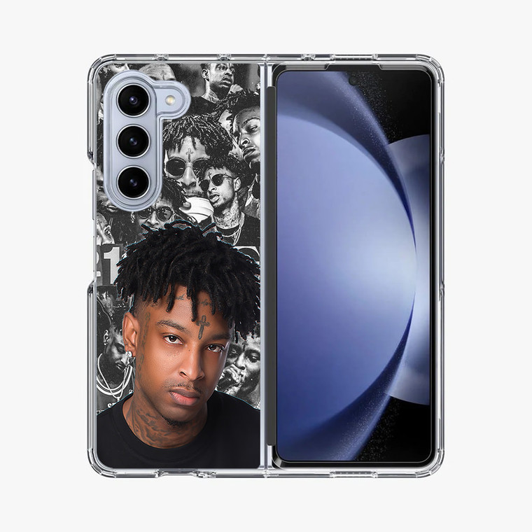 21 Savage Collage Samsung Galaxy Z Fold 5 Case