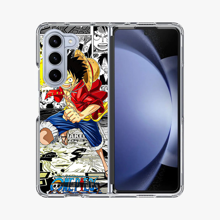 One Piece Luffy Comic Samsung Galaxy Z Fold 5 Case