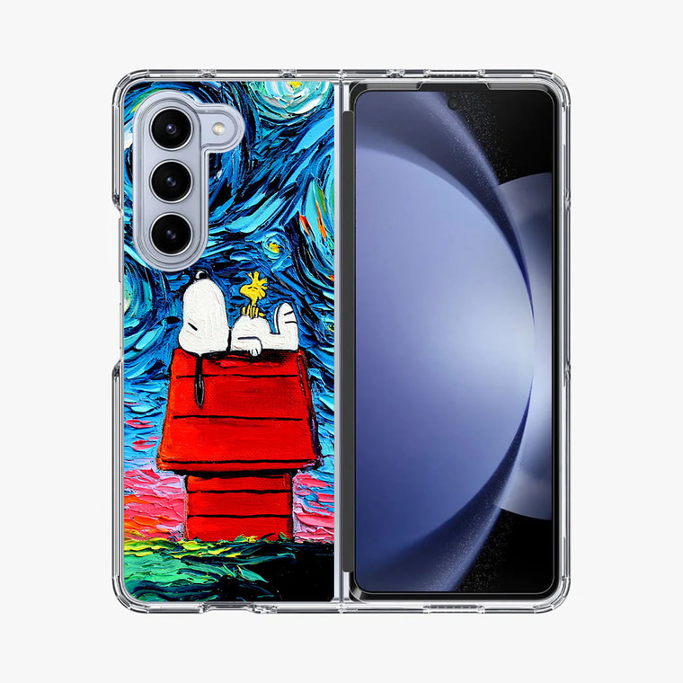 Snoopy Starry Night Van Gogh Samsung Galaxy Z Fold 5 Case