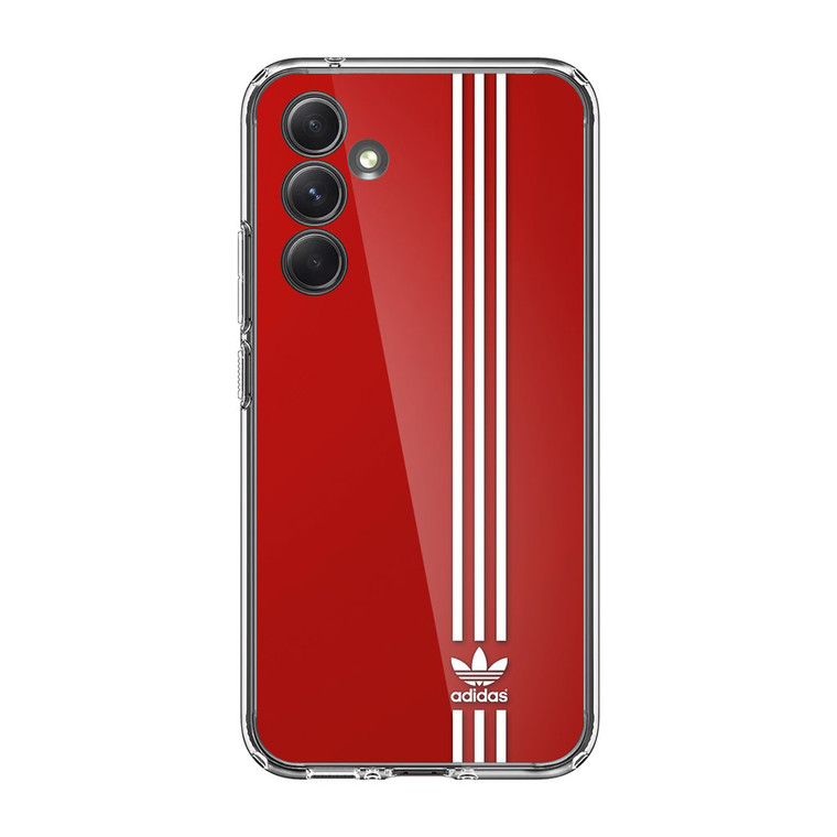 Brand Adidas Red White Sport Samsung Galaxy A25 5G Case