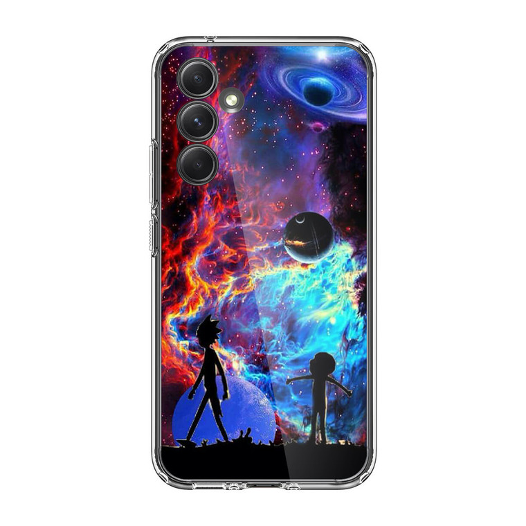 Rick and Morty Flat Galaxy Samsung Galaxy A25 5G Case