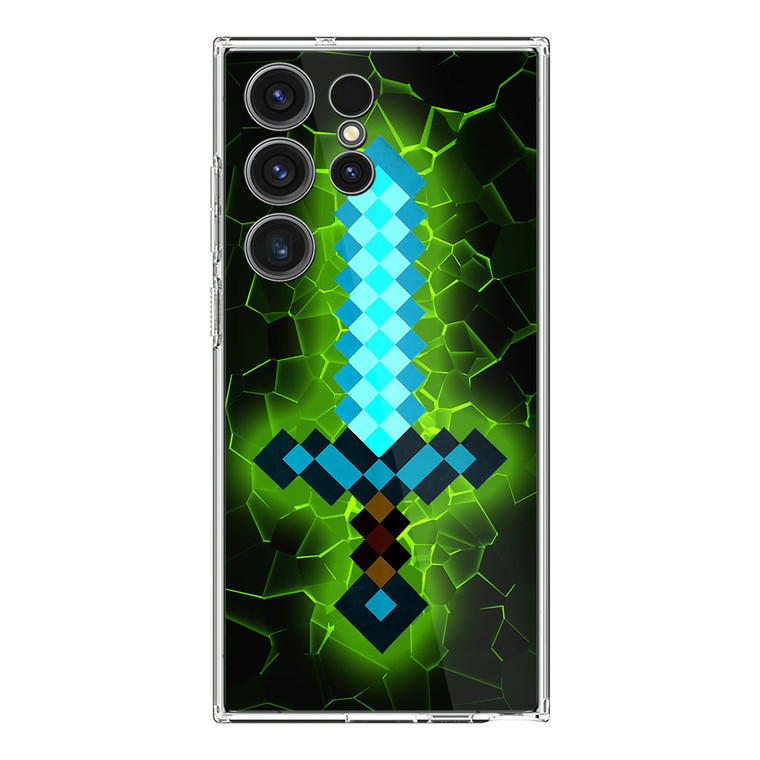 Minecraft Diamond Sword Samsung Galaxy S24 Ultra Case