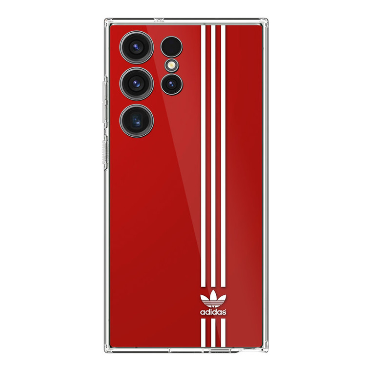 Brand Adidas Red White Sport Samsung Galaxy S24 Ultra Case