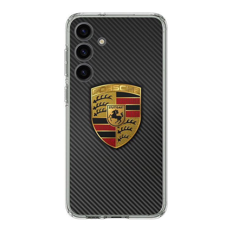 Carbon Porsche Logo Samsung Galaxy S24 Case