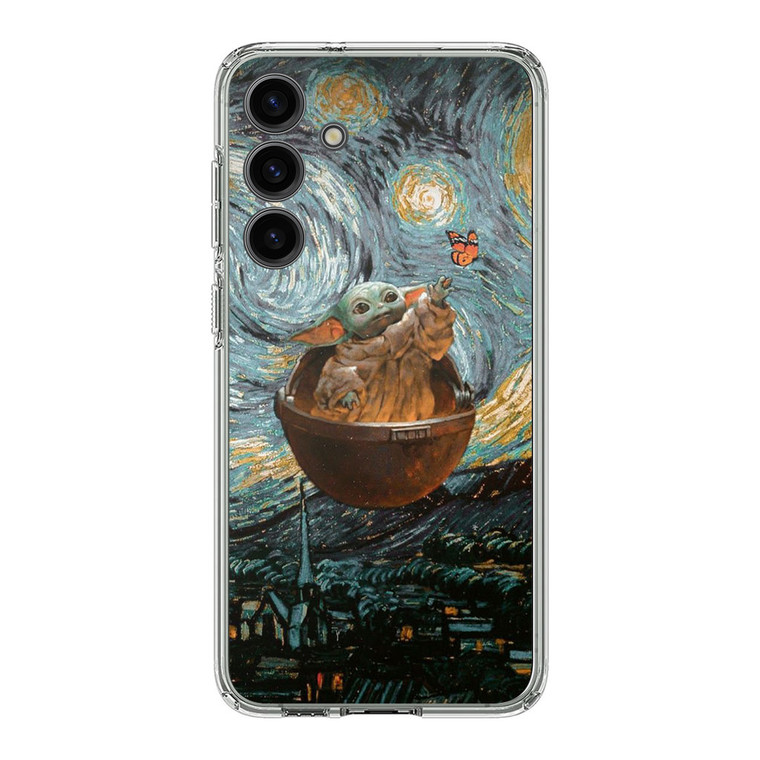 Babby Yoda Starry Night Samsung Galaxy S24 Case