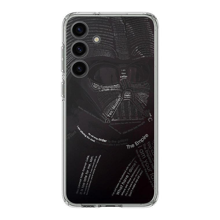 Star Wars Darth Vader Typography Samsung Galaxy S24 Plus Case